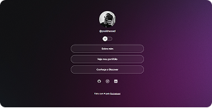 Tela incial do projeto DevLinks